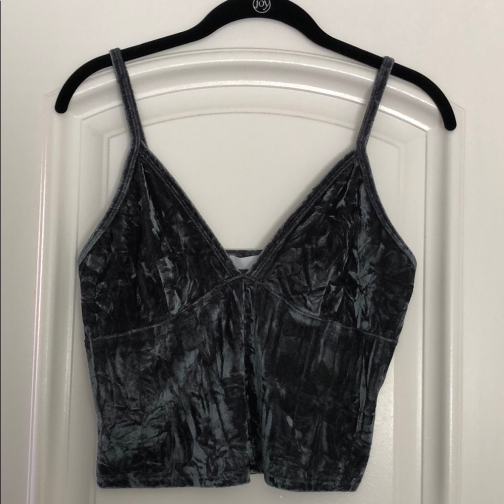 Crushed velvet Ten Sixty Sherman crop top